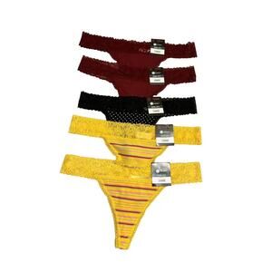 NWT NOBO Womens Lace Thong‎ Panty Panties Size XXXL (21)- 5 prs